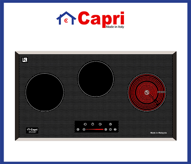 Bếp điện từ hồng ngoại 3 vùng nấu Capri CR-810KT(Chấm bi)