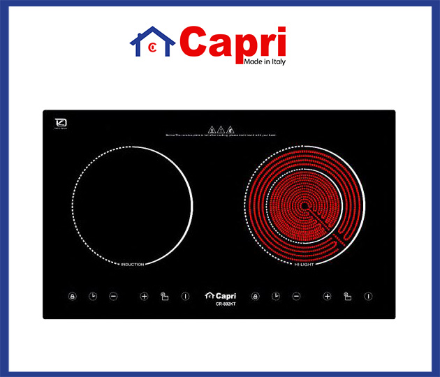 Bếp điện từ hồng ngoại đôi Capri CR-802KT