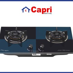 Bếp gas âm kính 2 lò Capri CR-208KT (Black&Green)